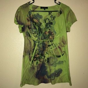 Green flower top